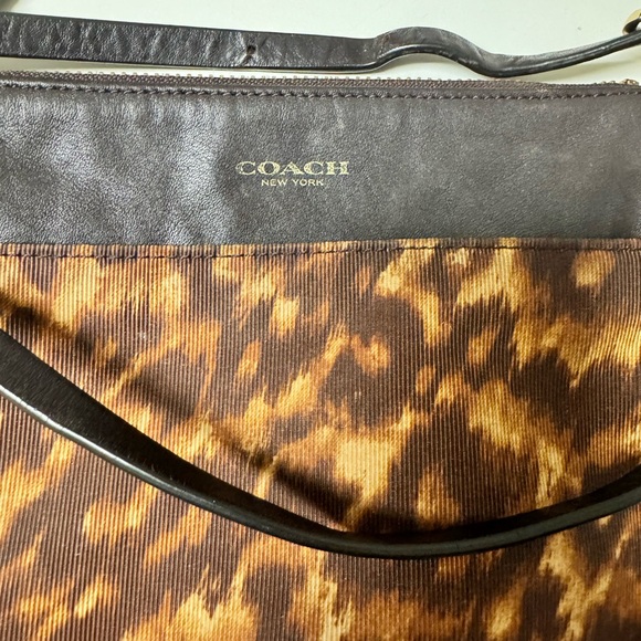 Coach Madison North/South Swing in Ocelot Print Fabric Crossbody Bag - Picture 3 of 14
